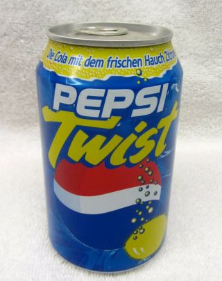 1 Vintage German Full Pepsi Twist Cola 12 Oz 330 Ml Soda Can 2002 Limited Flavor
