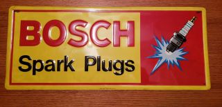 Bosch Spark Plugs - 24in X 10in - Metal Tin Sign