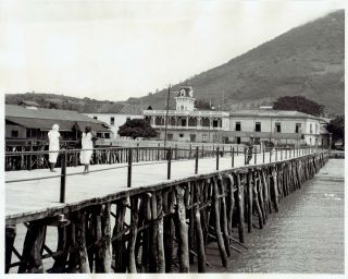 1928 Vintage Photo Landing Pier Boardwalk Of Puerto De Amapala Amapala Honduras