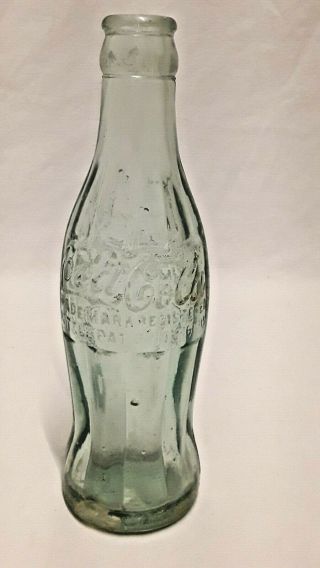 Cola Cola Hobbleskirt Bottle Pat 1915 Norfolk Va Made Evansville Grahem Glass Co