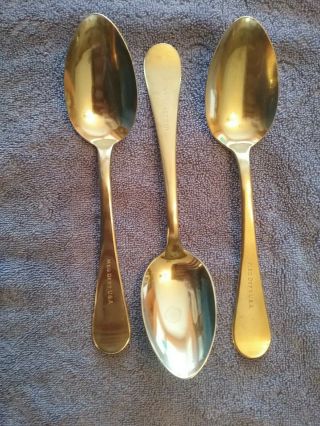 Ww 2 Era Us Army " Med.  Dept.  U.  S.  A.  " Top Marked Mess Hall Serving Spoons