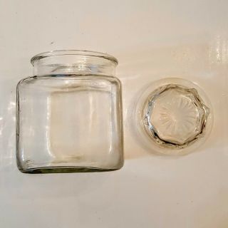 Anchor Hocking Glass Apothecary Jar Knob Lid 4.  5 