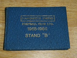 Man United - Vintage Season Ticket Book 1965 / 66 - Nearly Complete.