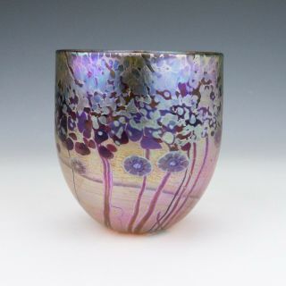 Vintage Jonathan Harris - Studio Pottery - Pink Iridescent Glazed Vase