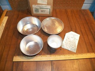 Vintage Christmas Tree Cake Pan Set - 3 Pans.  Stand And Instruction Booklet