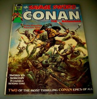 The Savage Sword Of Conan 1 (1974 Marvel/curtis) Nm Boris Vallejo Red Sonja