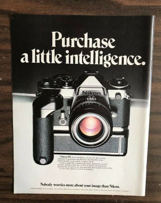 1978 Nikon Fe Camera Print Ad (ph1)