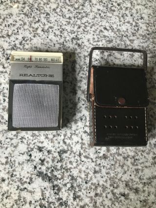 Realtone Tr - 1820 Am Radio 8 Transistor Receiver Vintage 1960 