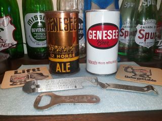 Flat Top Beer Cans Genesee 1940s 12horse Ale.  And Zip Tab Pull