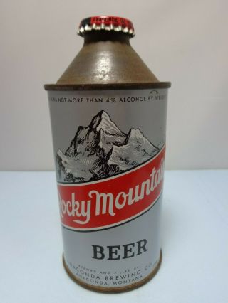 Rocky Mountain 4 Alc.  Cone Top Beer Can With Crown Cap 182 - 7 Anaconda Montana