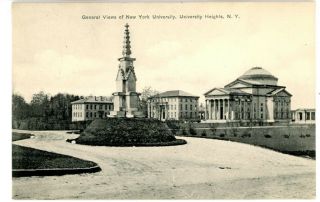 University Heights Bronx Nyc Ny - York University Campus - Postcard Nyu