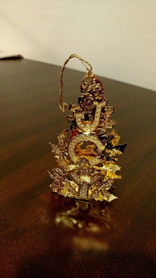 The Danbury 1996 Gold - Plated Christmas Ornament " Joy "