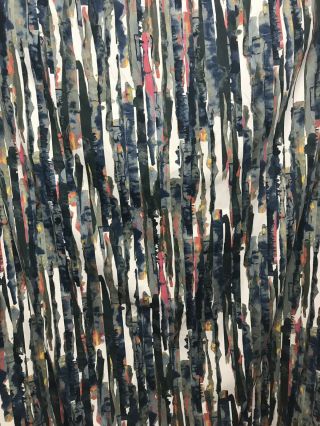 Vintage Ikea Curtains Panels Pair Abstract Blue Multi Color Hard To Find Print