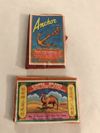 Anchor Brand & Camel Brand Firecrackers Label 16 Packs Firecracker Dot Class 5