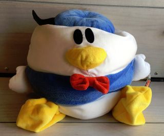 A60 Vintage Disney Donald Duck Microbead Pillow Plush 12 " Lovey Stuffed Toy