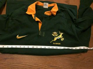 South Africa Springboks 1998 Vintage Rugby Union Nike Cotton Shirt Jersey Xxl