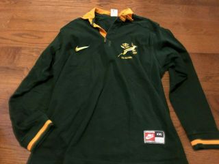SOUTH AFRICA SPRINGBOKS 1998 VINTAGE RUGBY UNION NIKE COTTON SHIRT JERSEY XXL 2