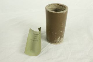 Edison 2 Minute Brown Wax Cylinder Record - 3615