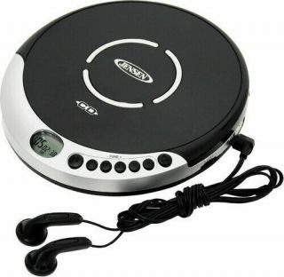 Jensen Cd - 60r Personal Cd Player With Bass Boost And Fm Radio Silverblack