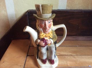 Alice In Wonderland Mad Hatter Teapot By Tony Wood Staffordshire England