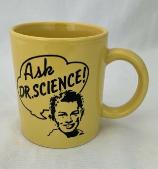 Ask Dr.  Science Coffee Mug Cup Ducks Breath Mystery Theatre Yellow