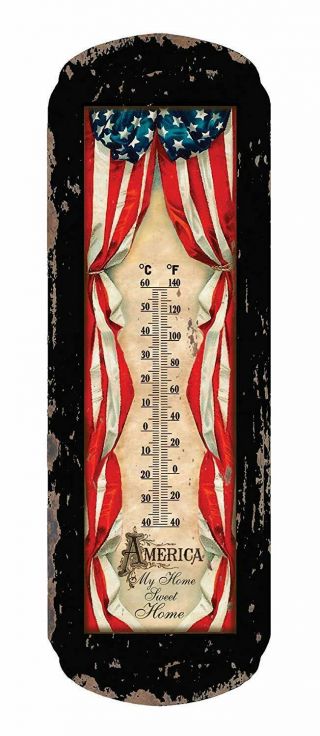 America Thermometer My Home Sweet Home Usa Patriotic American Flag Design