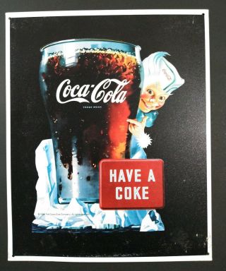1995 Sprite Boy Metal Coca Cola Tin Sign Classic Have A Coke 14.  5x11.  5 "