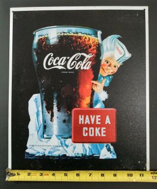 1995 Sprite Boy metal Coca Cola Tin Sign Classic Have a Coke 14.  5x11.  5 