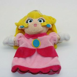 Mario Bros Mario Princess Peach Hand Puppet Toy 10 "