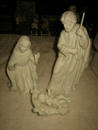 Homco 3 Piece Nativity Scene Holy Family Set 