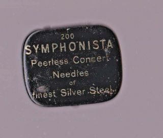 Vintage Gramophone Needles Tin Symphonista Made In England With Contents