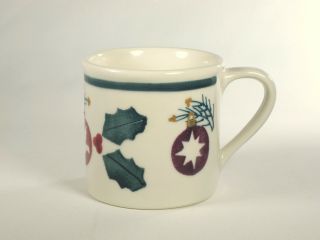 Hartstone Usa Mug Holly & Ivy Peace Dove Ornament Christmas Red Green And Gold
