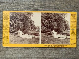 Baltimore Maryland Stereoview Silver Spring Druid Hill Park By Chase C1870