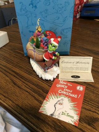 Vintage Hallmark Dr Suess Merry Grinchmas Numbered Statue 2000