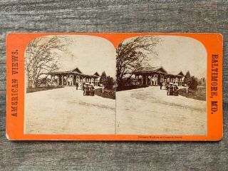 Baltimore Maryland Stereoview Dummy Station At Council Grove C1870