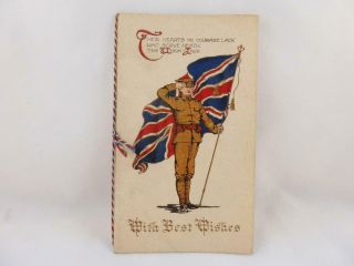 Ww1 Period Patriotic Union Jack & British Soldier Year Colour Greetings Card