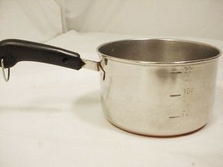 Vtg Revere Ware Copper Clad Bottom 1 Cup Measuring Butter Warmer Stainless Steel 2