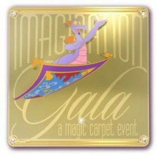 Disney Pin Le Imagination Gala Event Figment Gold Carpet Logo