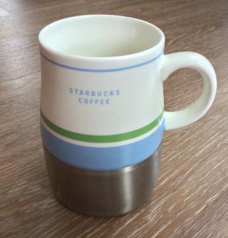 2005 Starbucks Coffee Mug Stainless Steel Bottom 14oz