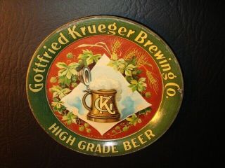 Circa 1905 Gottfried Krueger Brewing Tip Tray,  Newark,  Jersey