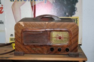 Vintage Philco Tube Radio Model 39 - 6973 Broadcast Overseeas S.  W.  Tube Radio