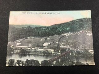 Shickshinny Pa West End Coal Breaker Mining Coal Mine Early 1900s Postcard