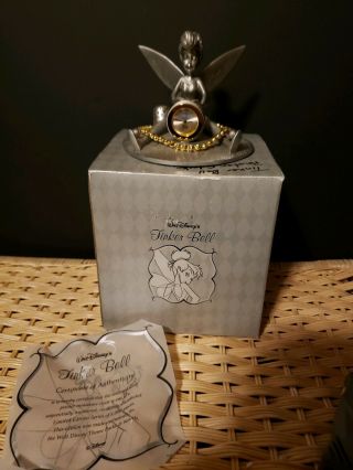 Tinkerbell Pewter Clock - Disney Princess Limited Edition