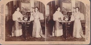 Stereoview Wealthy Filipino Spanish Meztiza Ladies In Period Attire Philippines