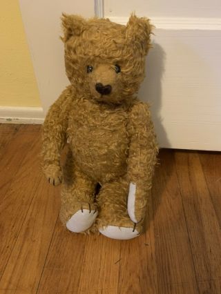 Vintage Jointed Mohair Teddy Bear - Unknown Manufacturer And Age -