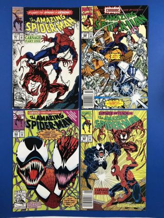 Spiderman 360 - 363 - 1st Appearance Of Carnage 1st Print