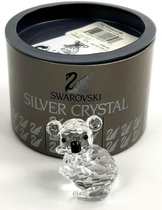 Swarovski Crystal Koala Bear Figurine 7673nr030 W/ Box Retired 1 - 5/8 "