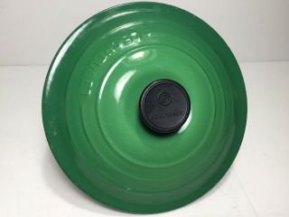 Vintage Le Creuset 20 Green Cast Iron Enameled Pot Lid 7 1/2”