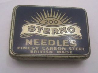 Sterno Needles Gramophone Needle Tin Finest Carbon Steel British Made