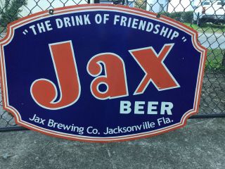 Large Jax Beer Double Sided Porcelain Sign 3